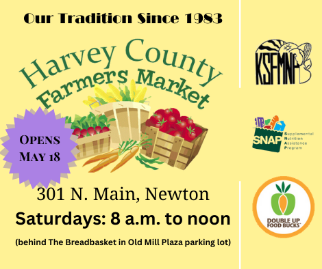 Harvey County Farmers Market Opens May 18th